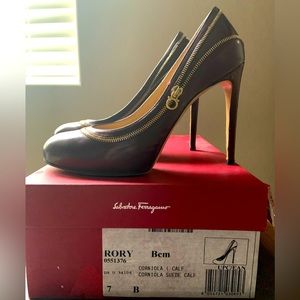 Salvatore Ferragamo Rory Bem Corniola Calf Shoes 7B